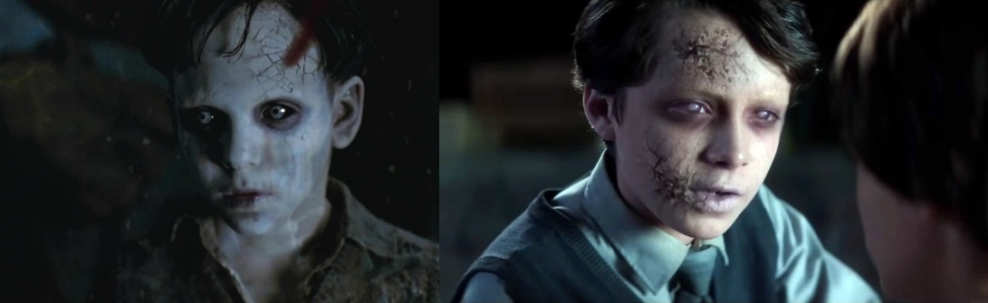 LEFT: Andreas Muñoz as Santi in "The Devil's Backbone" and RIGHT: Lucas Jade Zumann as Milo in "Sinister 2." 